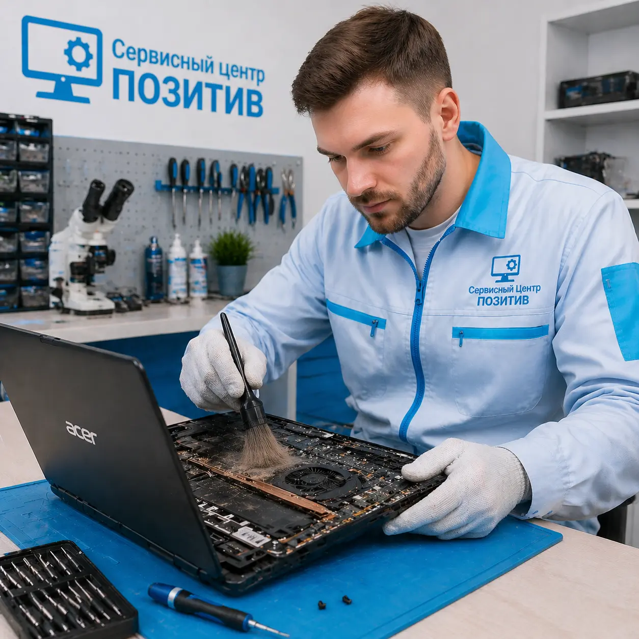 Чистка ноутбука Acer от пыли в Заречном | Замена термопасты