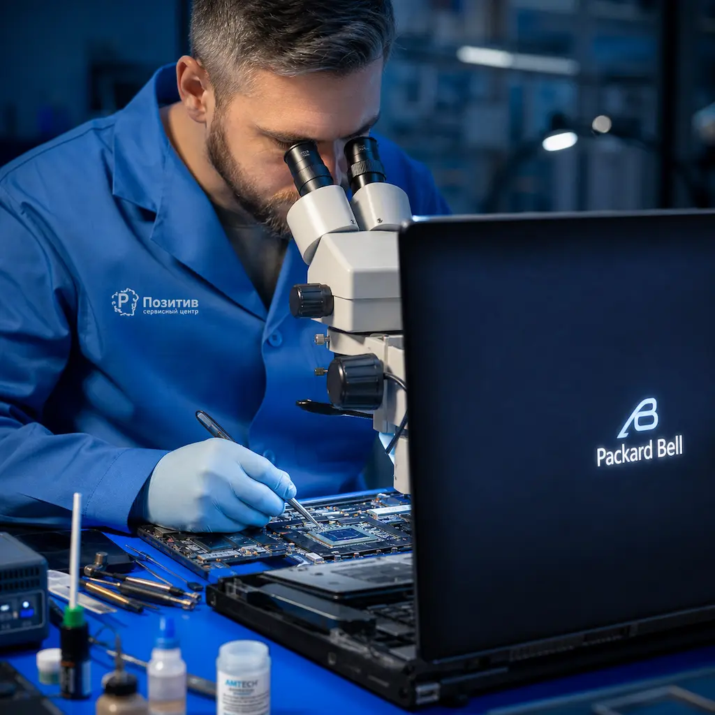 Замена видеокарты ноутбука Packard Bell в Заречном