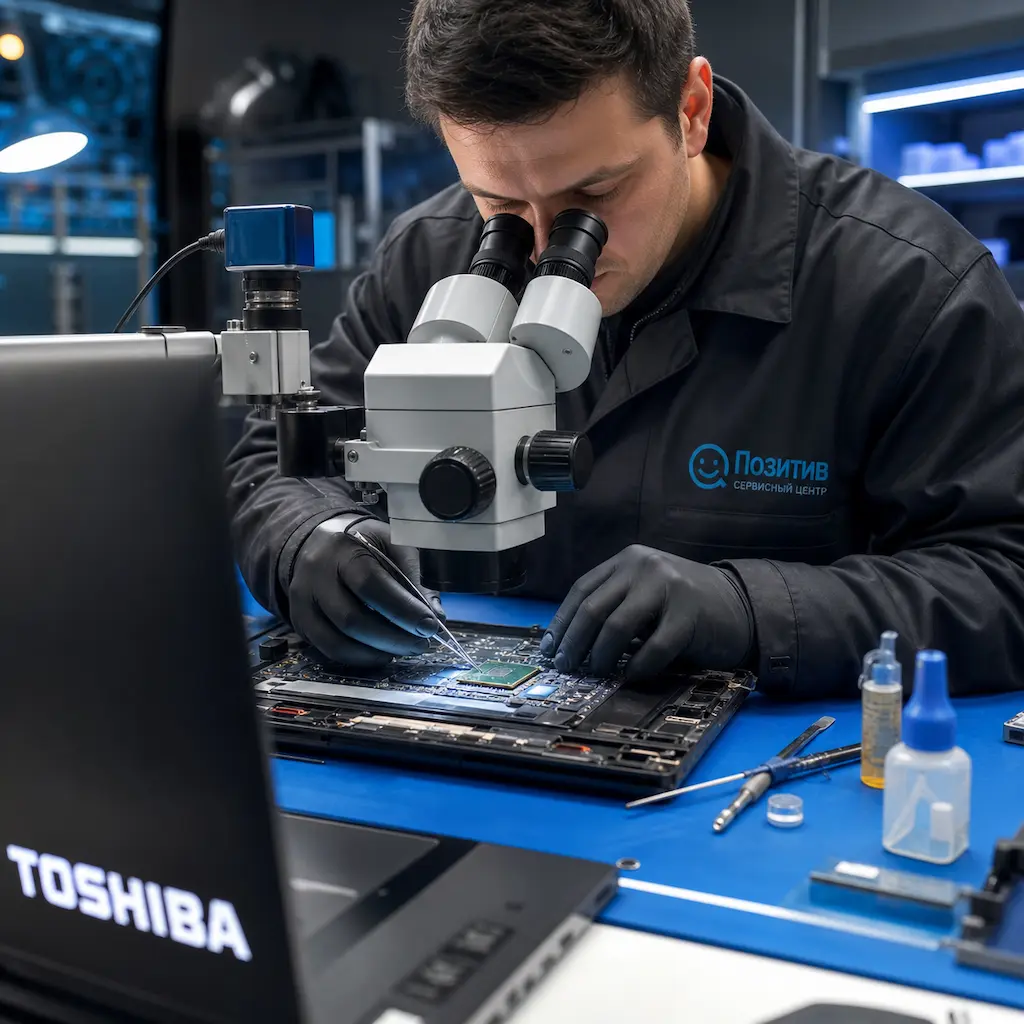 Замена видеокарты ноутбука Toshiba в Заречном