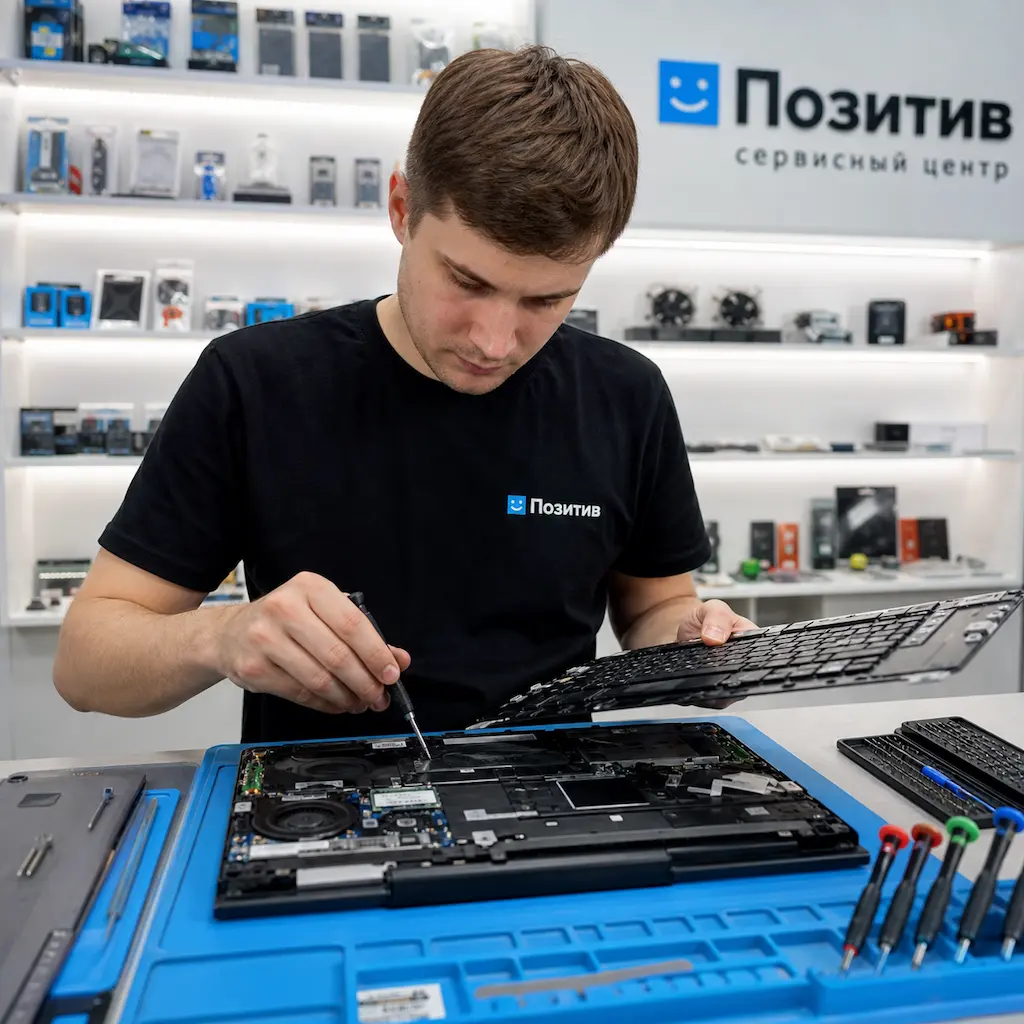 заменить клавиатуру на ноутбуке Samsung в Заречном