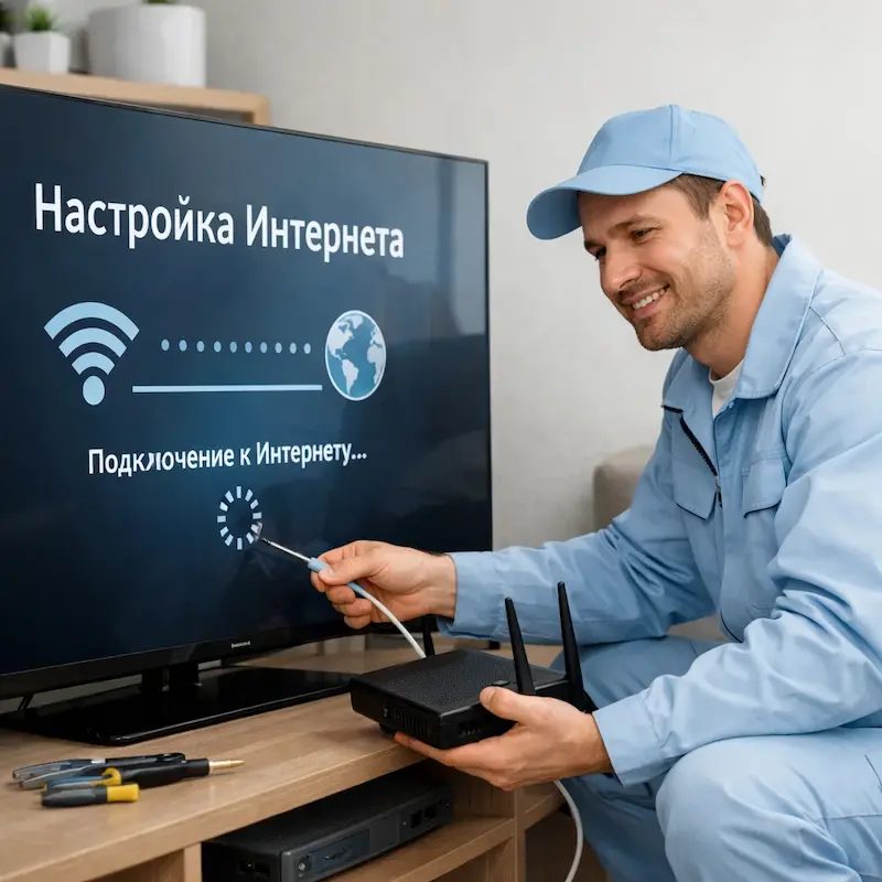 Настройка интернета на ТВ в Заречном