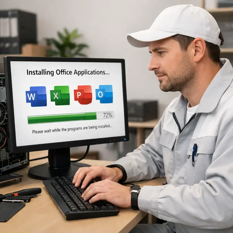 установка офисных программ на компьютер в Заречном