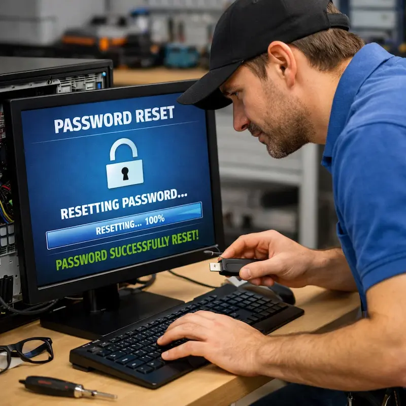 Сброс пароля от компьютера в Заречном