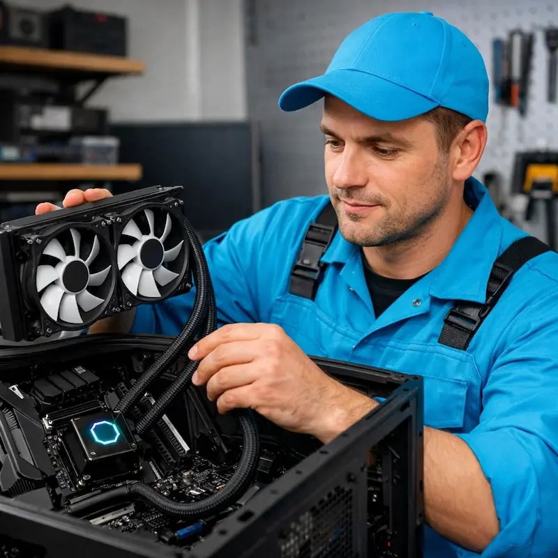 Установка водяного охлаждения на компьютер в Заречном