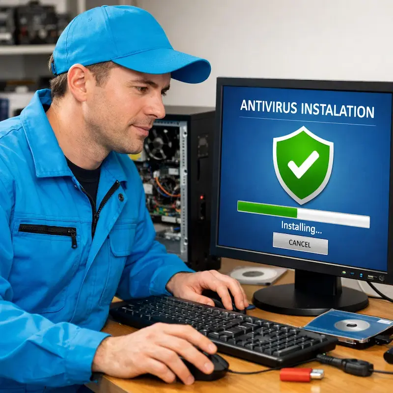 Установка антивируса на ноутбук в Заречном